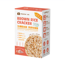 master mi 米大師 生機糙米餅-黑麥玫瑰鹽, 6g, 12片, 1盒
