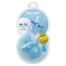 US baby 優生 矽晶標準型安撫奶嘴組 S, 0~6個月, 顏色隨機, 1組