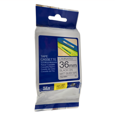 TZeTAPE 護貝帶 銀底黑字, 36mm x 8m, 1包