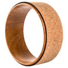 LEADER X 專業塑身 後彎伸展輔助軟木瑜珈圈 承重150kg, 1個, 原木色, 33 x 12.7cm