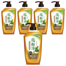 OP 茶酚淨洗潔精 清雅茶香, 1kg, 5瓶