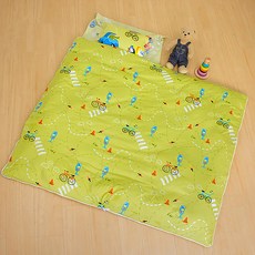 HongYew 鴻宇 兒童防蹣抗菌睡袋 100%棉布套 可機洗, 150 x 135cm, 旅行家綠