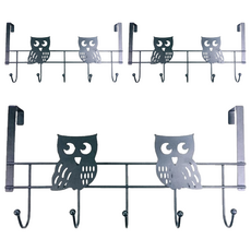 吉豪 情侶貓頭鷹門板 5連勾, 金屬材質 台灣製, 單一顏色, 3個