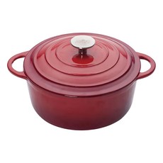 ROYCE 皇家玫瑰 圓形琺瑯鑄鐵鍋 21cm, 3L, 櫻桃紅/櫻花粉/薄荷藍, 紅色, 1個