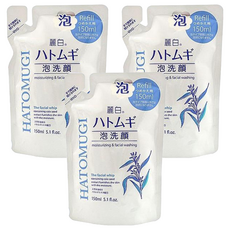 KUMANO 熊野油脂 麗白薏仁泡沫洗面乳 補充包 150ml, 3包