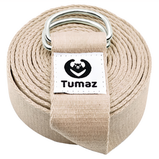 Tumaz 月熊 瑜珈伸展帶 堅固耐用, 麥田米白, 305cm, 1條