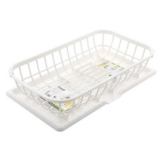 SANADA d5812 水槽瀝水籃，廚房餐具瀝水收納好幫手，簡約白色，經久耐用, 1入, 3個