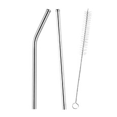 Green Bell 綠貝 316不銹鋼迷你吸管 含食品級尼龍刷毛, 1組, 3支
