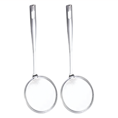 綠貝 304不銹鋼撈油勺, 直徑10 x 9cm + 手柄長20cm, 2支