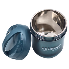 FANCY LIFE 小蠻腰不鏽鋼保溫罐, 摩登藍, 500ml, 1個