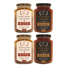 Well Life 悅生活 極鮮 黃金3A頂級雙享 香蔥350g 2罐 + 辣椒鵝油400g 2罐, 1組