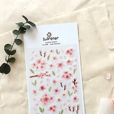 suatelier design JR貼紙, 粉色 + 綠色, 3組