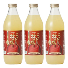 JA 青森農協 林檎蘋果汁, 1L, 3瓶