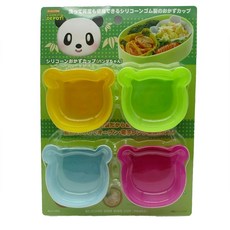 珍珠金屬 矽膠分菜杯 Panda chan C-3922, 1個