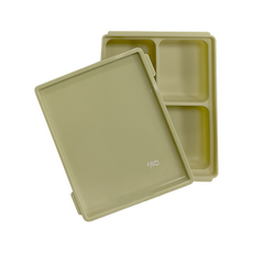 tgm 粉彩白金矽膠副食品冷凍儲存分裝盒, 保鮮, 省時, 拿取方便, 不粘黏, 橄欖綠, 1個