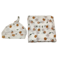 lulujo 竹纖維帽子包巾組 70%黏液嫘縈(竹纖維) + 30%棉 適用年齡 0歲以上