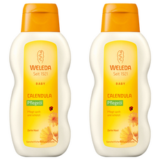 WELEDA 薇蕾德 金盞花寶貝柔護按摩油 天然草本植萃配方 適合膚質幼嫩敏感的寶寶, 200ml, 2瓶