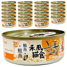 靖 特級貓罐, 鮪魚 + 米 + 鮭魚, 80g, 24罐