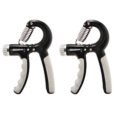 基礎款可調節握力器 Set 2 10-60kg 自動計數, 15.5 x 10cm, 黑灰色, 2個