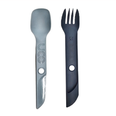 UCO Switch Spork Utensil Set 組合式刀叉匙 2個, 17.8cm, 深藍色, 1組