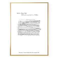 跳動的樂譜, 1933年手稿畫作, 59.4 x 42cm, 金色