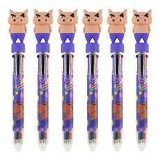 Miravivi 蠟筆小新公仔6色筆, 6支, 不理不理