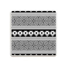 10*10*0.9_方形_花磚系列杯墊_幾何黑, 1入