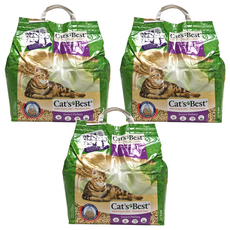 Cat's Best 特級無塵凝結木屑砂 紫標, 獨家粗顆粒技術 100%天然德國杉木, 無香味, 5kg, 3包