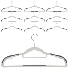 comet Home 防滑旋轉衣架, 灰色, 10個