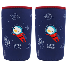 PUKU 藍色企鵝 Dreamer水瓶保護套 隔熱保溫 防刮耐磨彈性材質, 勇氣藍, 2個
