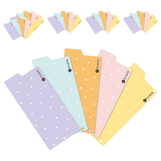 TO NOTE Lite 自選分隔頁, 繽紛點點, 5入, 158x72mm, 6包