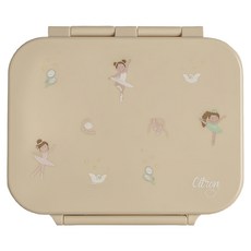 Citron 小檸檬 點心盒 500ml 3格間隔 Tritan材質 易開鎖機構, 芭蕾女孩, 1個