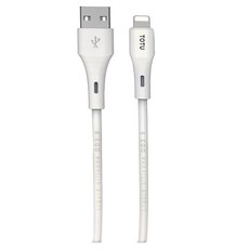 TOTU 拓途 膚感系列 PD USB-C-Type-C Lightning/iPhone充電線傳輸線快充線 液態矽膠, 1m, 白色, 1條