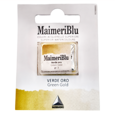 MaIMeRI 美利 塊狀水彩 S3 333 GREEN GOLD 綠金色, 1.5ml, 1色