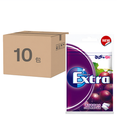 Extra 益齒達 木糖醇無糖口香糖 香甜葡萄口味, 28g, 10包