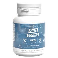 Vita 機能型鹽錠, 100顆, 500mg, 澳洲海鹽, 電解質補充, 運動必備, 1罐