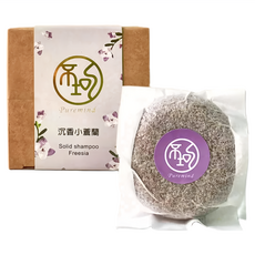 Puremind 不垢 沉香小蒼蘭洗髮餅 60g+-5g 無添加色素 讓頭皮遠離油膩 香氣清新自然 舒緩壓力 洗後蓬鬆舒爽, 1個