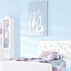 WA. WALL ART 防水自黏壁紙 簡約素色磨砂表面, 天空藍