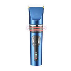 MW12無線USB充電長續航電量顯式安全寵物電動剃毛剪 17.5 x 4.4cm 240g, 藍色, 1個