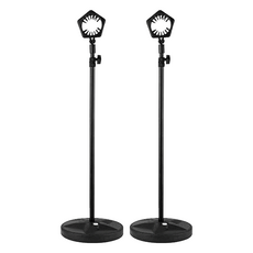 AHOYE 落地式兩用懶人吹風機支架/手機支架, 黑色, 穩固底座設計，解放雙手，輕鬆享受吹髮或觀看手機的樂趣, 2個