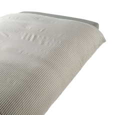 MUJI 無印良品 再生聚酯速乾被套, 綠格紋