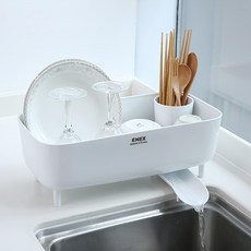 Enex 餐具瀝水架, 白色, 1個, 1