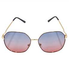 ALEGANT 典雅復古漸層圓框線條設計墨鏡 UV400太陽眼鏡, 珊瑚橘粉, 150 x 148 x 55mm