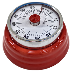 SSGP 三四鋼 餐廳廚房用品機械式計時器磁吸烹飪定時器倒數計時提醒器, 紅色, 1個