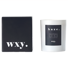 wxy. Haze 經典蠟燭 雪松木 樹脂香 植物蠟 耐熱玻璃 英國產, haze. 廣藿香 + 麻, 200g, 1個