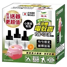 鱷魚 液體電蚊香 附電蚊香器, 46ml, 3瓶