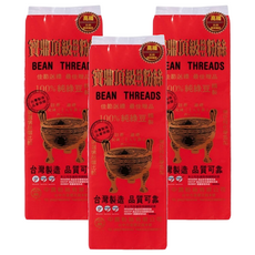 寶鼎頂級100%純綠豆粉絲 泰國頂級綠豆澱粉 高纖 清真HALAL認證, 500g, 3包