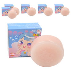 PINKY COSMETIC 兒童專用護髮餅 弱酸性配方溫和不刺激 高濃度壓縮乾燥手工一體化製成 不添加化學成分, 100g, 6個