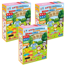 love color 樂彩森林 快樂動物園 套裝 4色黏土 4個小工具 動物模型, 3盒