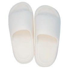 EVA 踩屎感超厚休閒拖鞋, 奶油白/42-43, 275mm